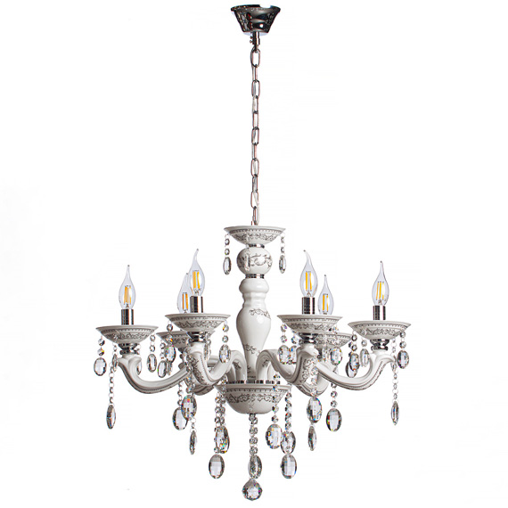 Люстра підвісна ARTTOK 3641/6P CH+CL CERAMICA **fo