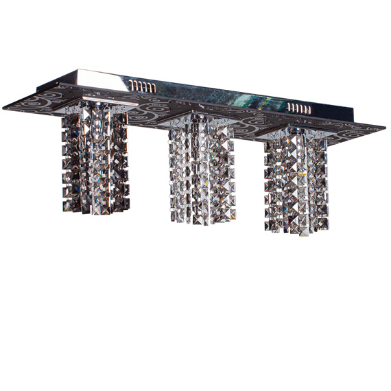 Люстра стельова ARTTOK C 3458/3H-N CH+CL+SBK square crystal **fo