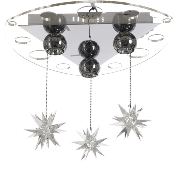 Люстра стельова ARTTOK 0096 CR/3H WT LED **fo