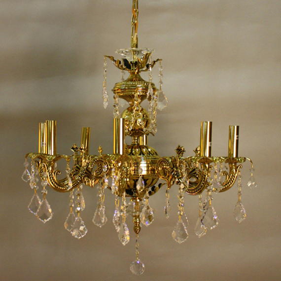 Люстра підвісна ARTTOK MD 1887/8P light gold black