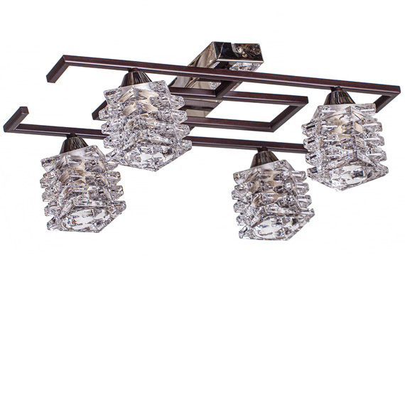 Люстра стельова ARTTOK MX 10594/4H wengue+CR **fo (**Y)