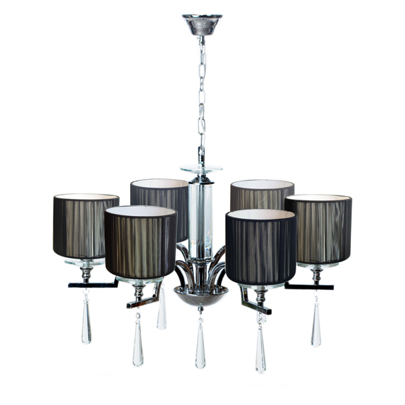 Люстра підвісна ARTTOK 3159/6P CH+BK **fo