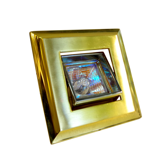 Вбудований світильник ARTTOK MQ 844 LR-22 DA/Q MR-11 QUDRO gold - sand gold **fo