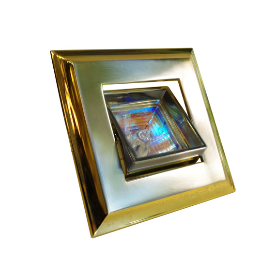Вбудований світильник ARTTOK MQ 844 LR-22 GA/Q MR-11 QUDRO gold - nickel **fo