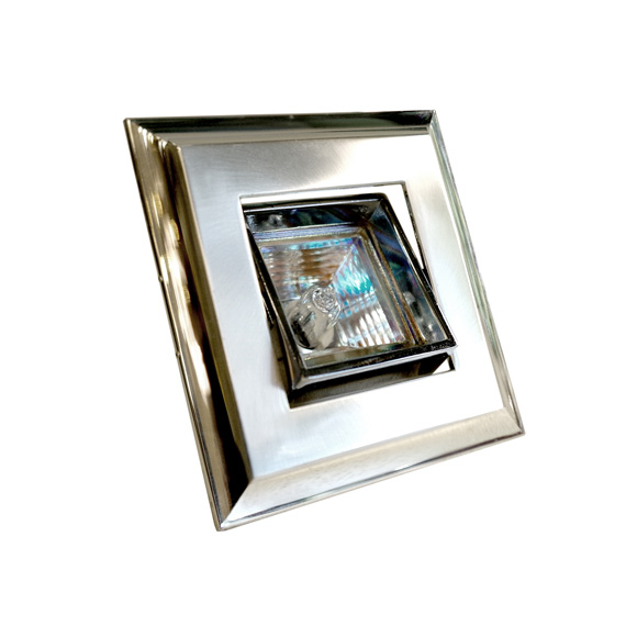 Вбудований світильник ARTTOK MQ 844 LR-22 LP/Q MR-11 QUDRO chrome - sand nickel light **fo