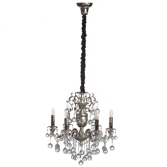Люстра підвісна ARTTOK MD 2365/6P silver with sand d-600,h-600 **fo