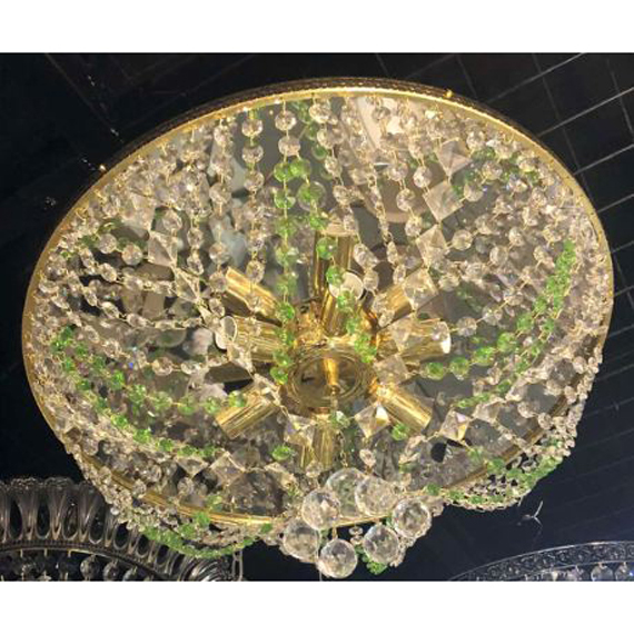 Люстра стельова ARTGLASS LARISA zelena
