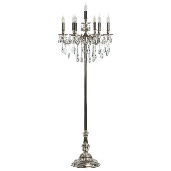 Торшер ARTTOK MD 55206L/6+1L silver black **fo