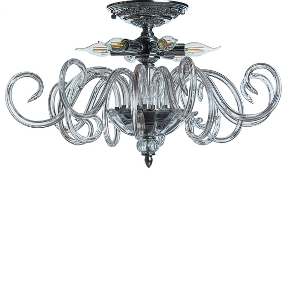 Люстра стельова ARTTOK BL 554/6C CH+CL **fo