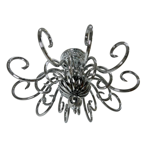 Люстра стельова ARTTOK BL 554/8C CH+SG **fo