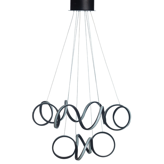 Люстра підвісна ARTTOK 4323/600+400 BK 58.5W LED **fo