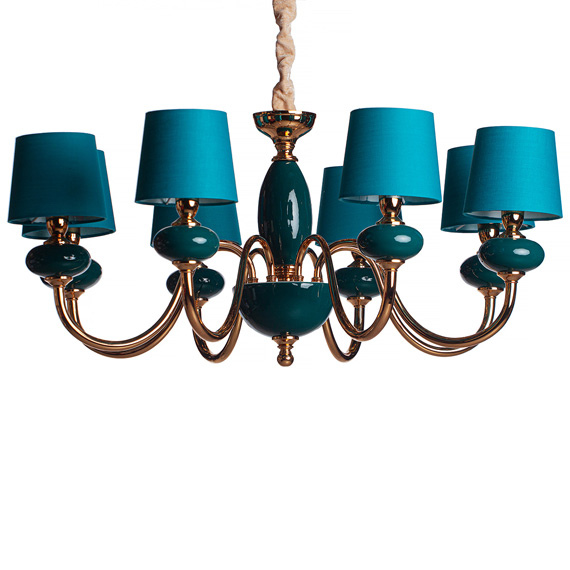 Люстра підвісна ARTTOK 7076/8P DARK GREEN **fo