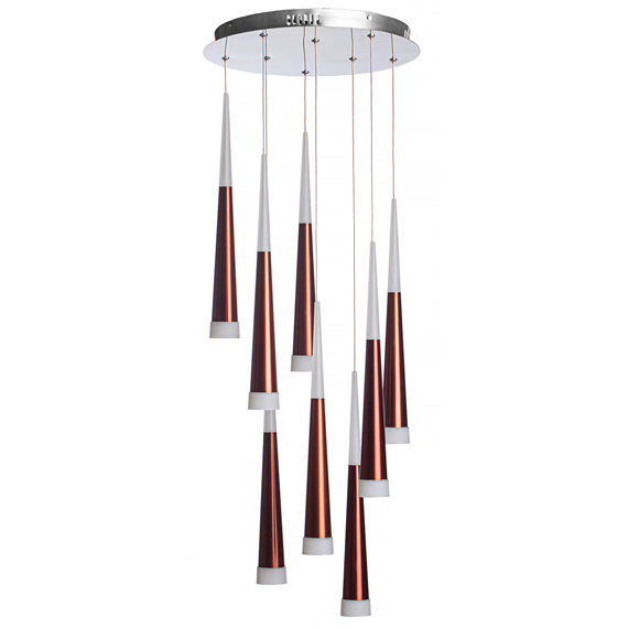 Люстра підвісна ARTTOK 4420/400-8P 8*5W+10W LED CH/COFFEE **fo