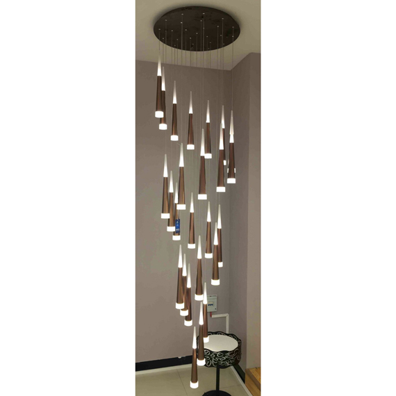 Люстра підвісна ARTTOK 4420/750-20P 20*5W+10W LED CH/COFFEE