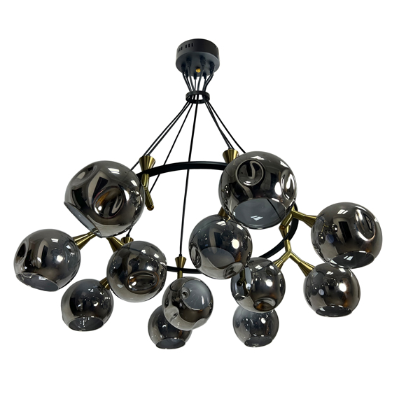 Люстра підвісна ARTTOK ZL 1559/12P BK + glass SBK D950*H1000 E14 **fo