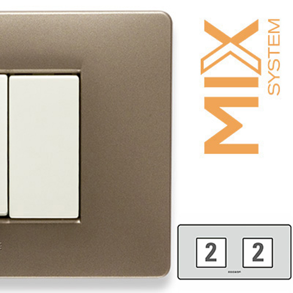 Рамка двомісна Master Mixmo - антрацит 21MX552-2