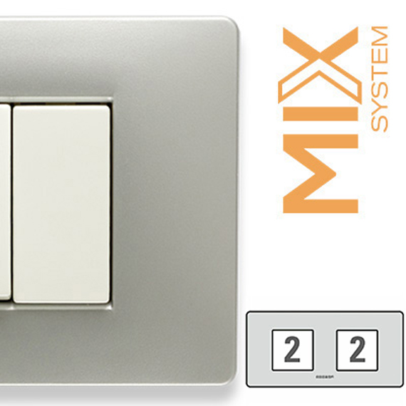 Рамка двомісна Master Mixmo - сірий місяць 21MX252-2