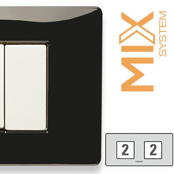 Рамка двомісна Master Mixmo - чорный 21MX202-2