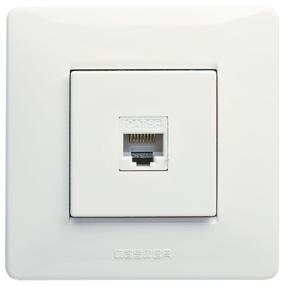 Розетка комп ютерна RJ45 CAT 5e Master Mixmo - білий M21218