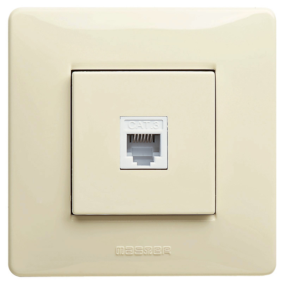 Розетка телефонна RJ 12 Cat 3e Master Mixmo - беж. M22215