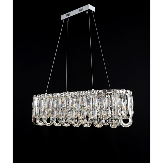 Люстра підвісна ARTTOK 8032/900*350 CH+CL LED 55W H260-1260mm