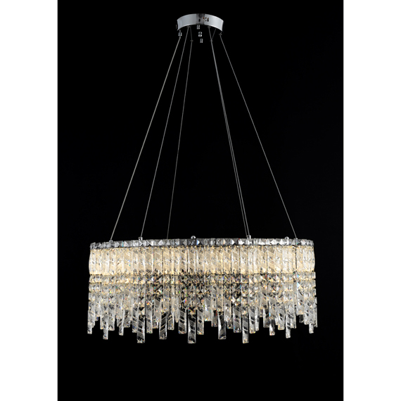 Люстра підвісна ARTTOK 8067/800 CH+CL LED 80W D780*H310