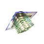 Накладний світильник ARTTOK T 23 CHROME CLEAR GREEN G-4 + LED BLUE COLOR **fo