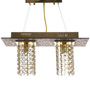Люстра підвісна ARTTOK C 3458/2P-N FGD+CL+GC square crystal **fo