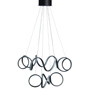 Люстра підвісна ARTTOK 4323/600+400 BK 58.5W LED **fo