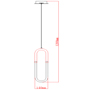 Підвісний світильник ARTTOK 4671/1P BK LED 4000K D140*H1200 **fo