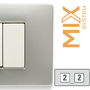 Рамка двомісна Master Mixmo - сірий місяць 21MX252-2