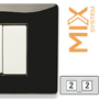 Рамка двомісна Master Mixmo - чорный 21MX202-2
